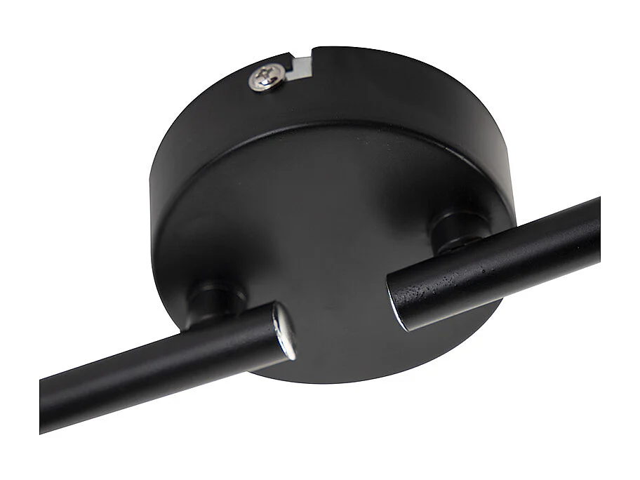 Plafonnier moderne noir avec intérieur doré à 4 Spots - Buell Deluxe