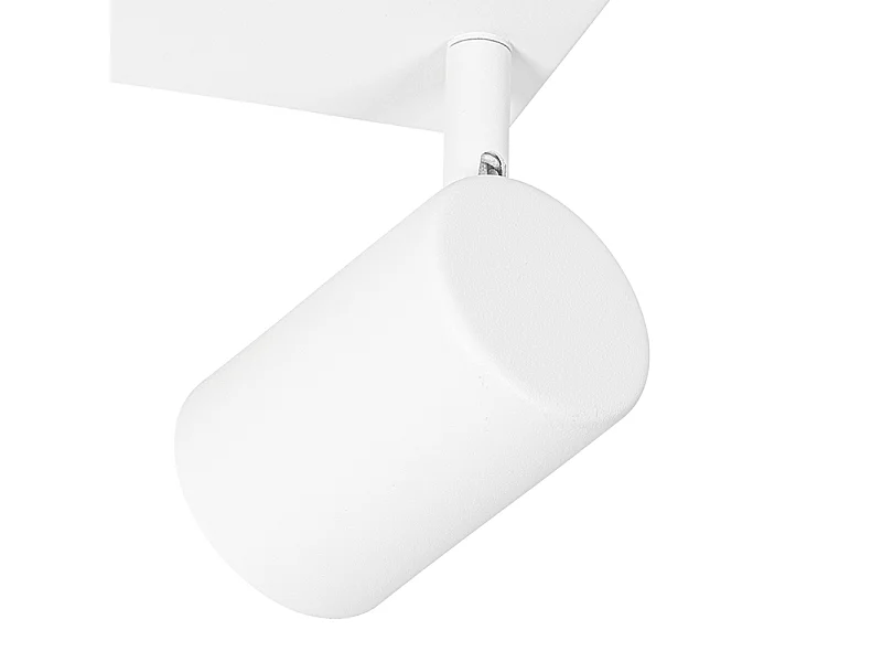 Plafonnier moderne blanc 2 lumières réglable rectangulaire - Jeana