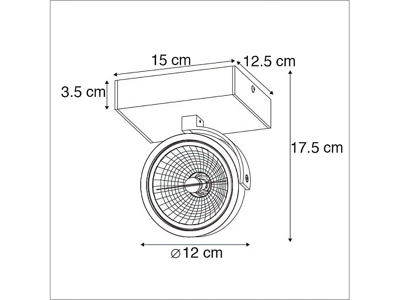Spot design blanc orientable - Go