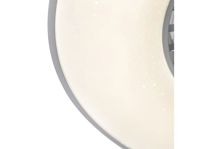 Ventilateur de plafond argent avec effet étoile dimmable - Climo