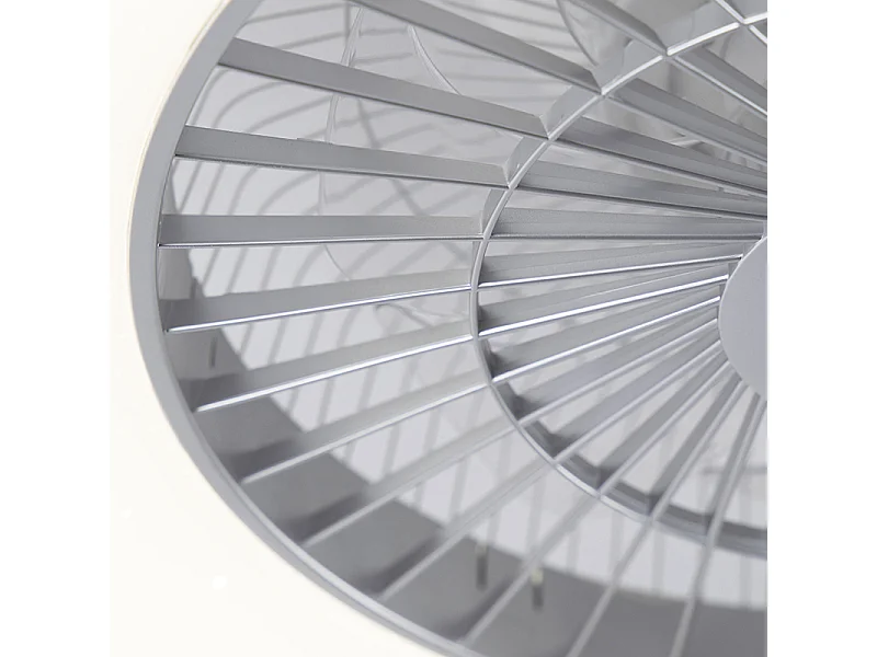Ventilateur de plafond argent avec effet étoile dimmable - Climo