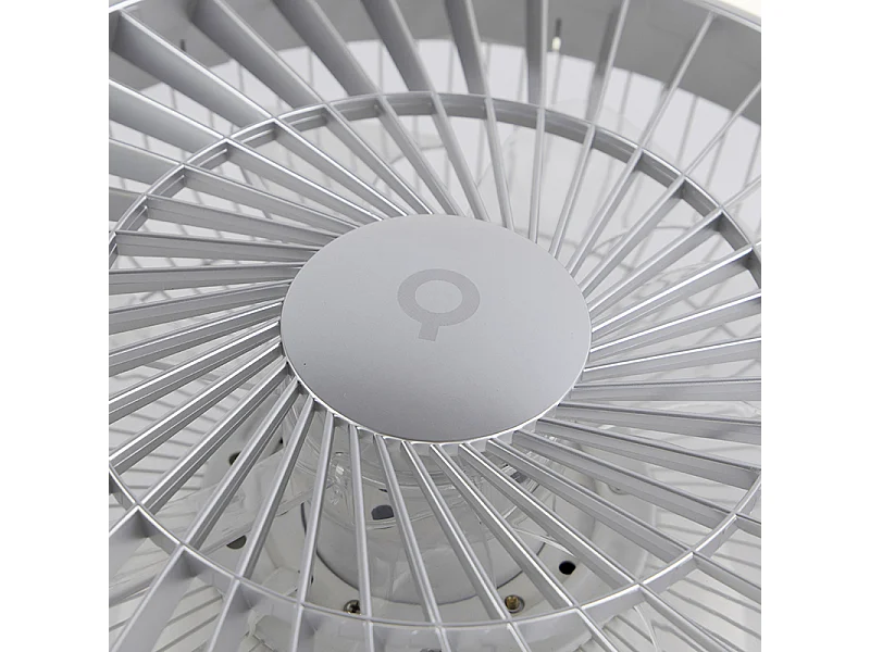Ventilateur de plafond argent avec effet étoile dimmable - Climo
