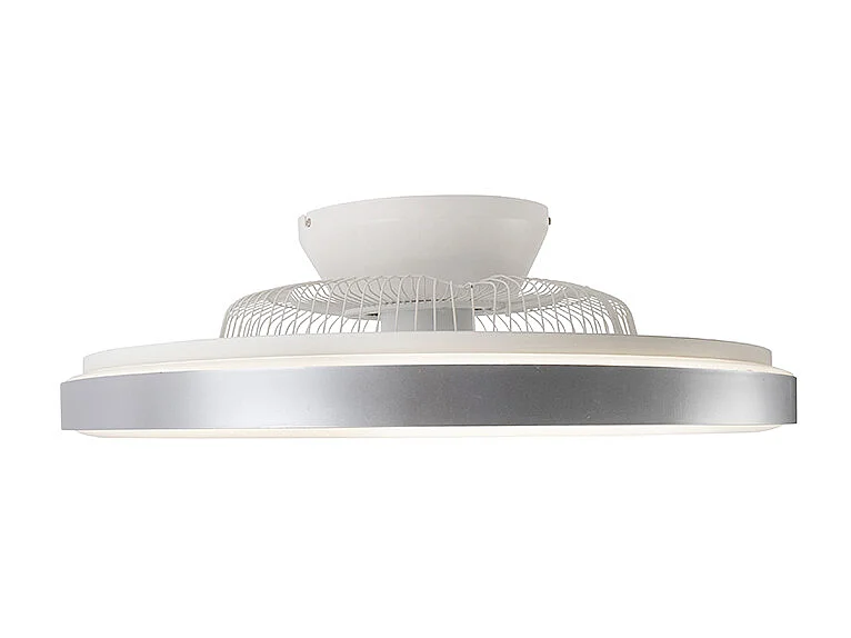 Ventilateur de plafond argent avec effet étoile dimmable - Climo