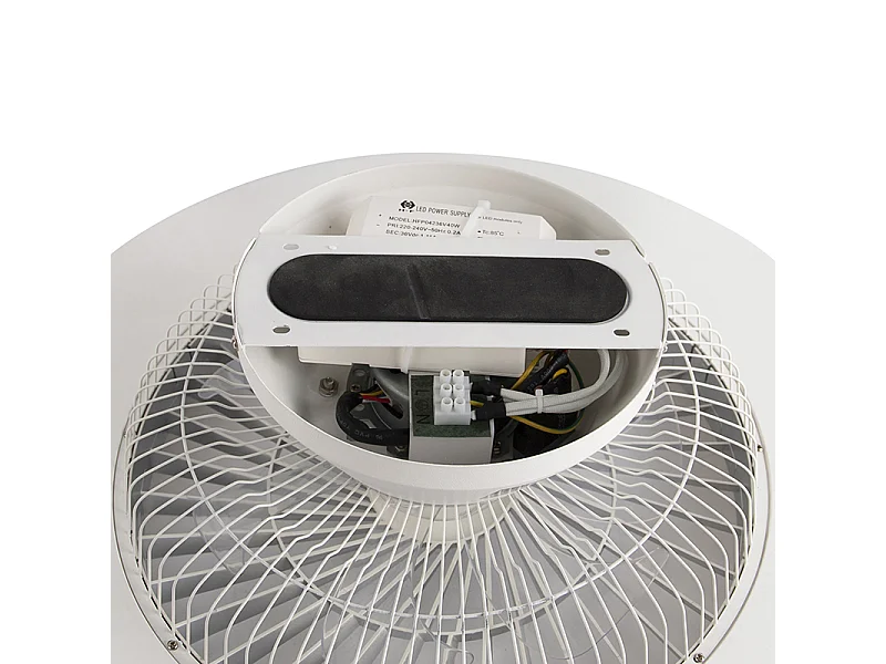 Ventilateur de plafond argent avec effet étoile dimmable - Climo