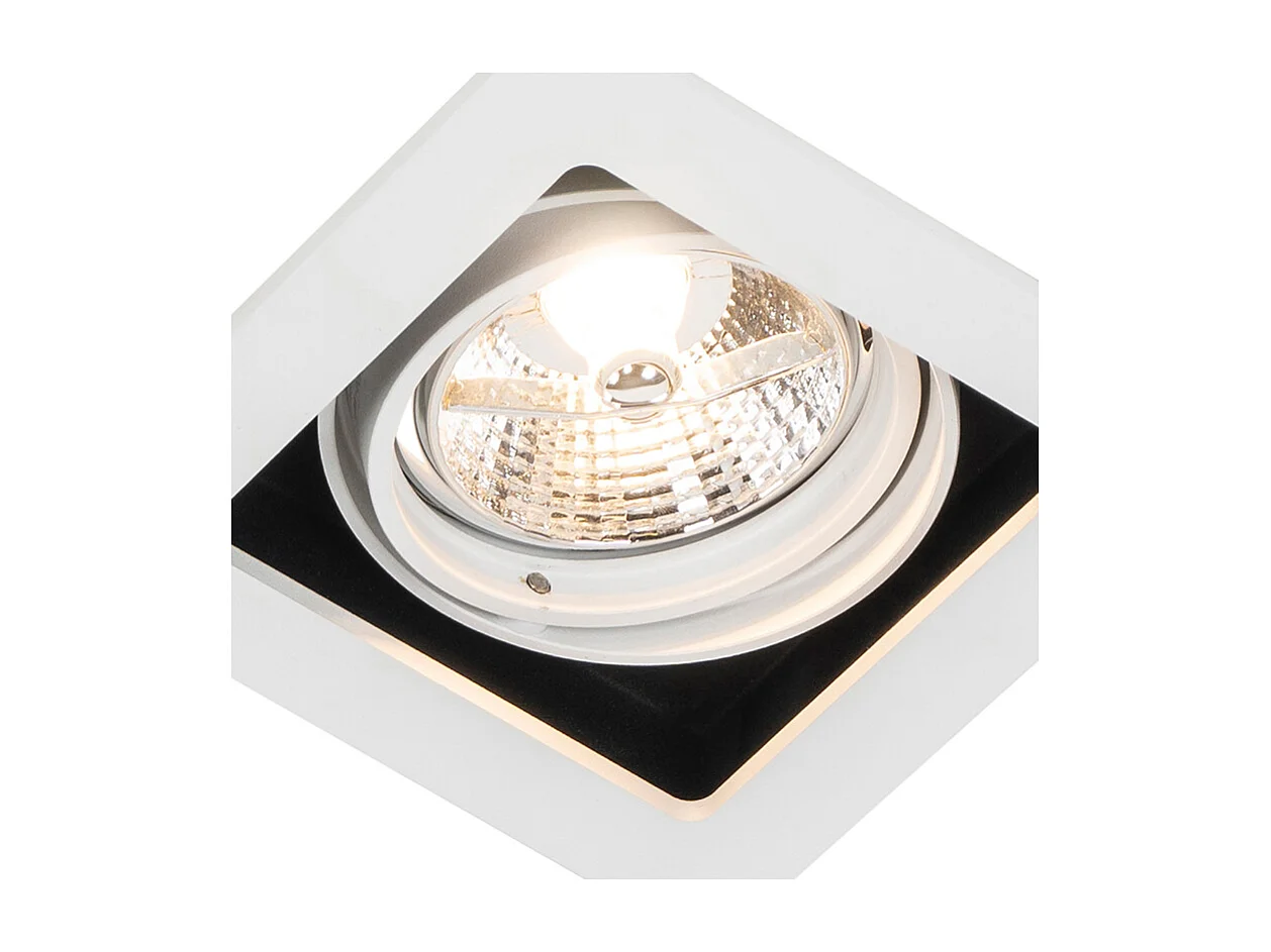 Spot encastré carré blanc orientable - Artemis 70