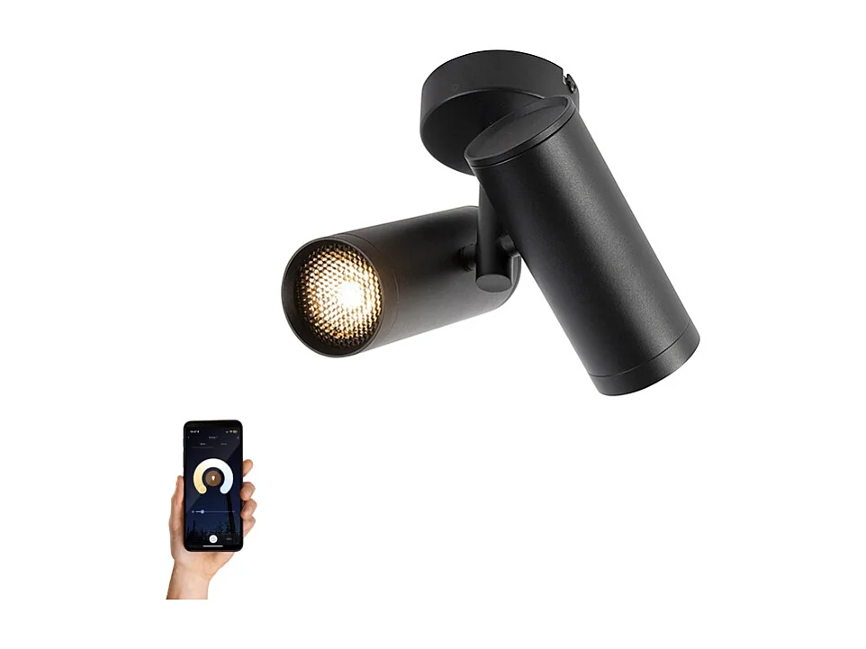 Spot intelligent noir 2 lumières avec Wifi GU10 - Scopio Honey