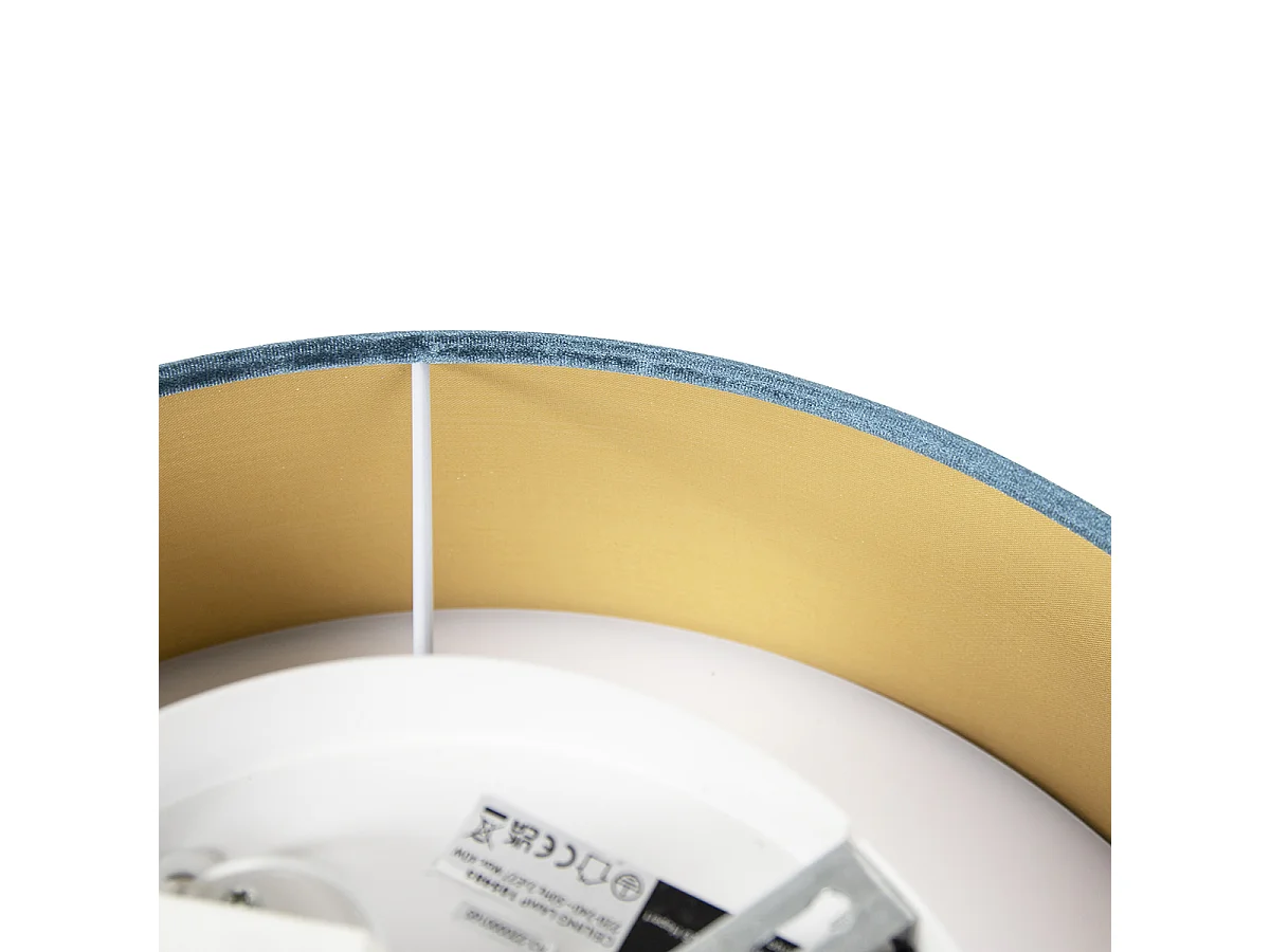 Plafonnier moderne bleu 40 cm - Drum