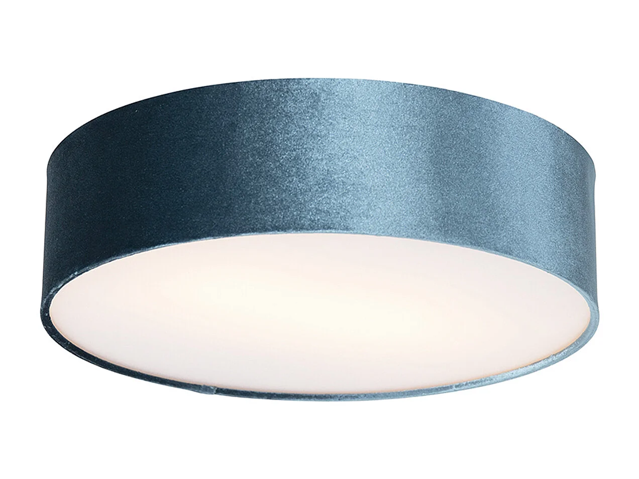 Plafonnier moderne bleu 40 cm avec intérieur doré - Drum