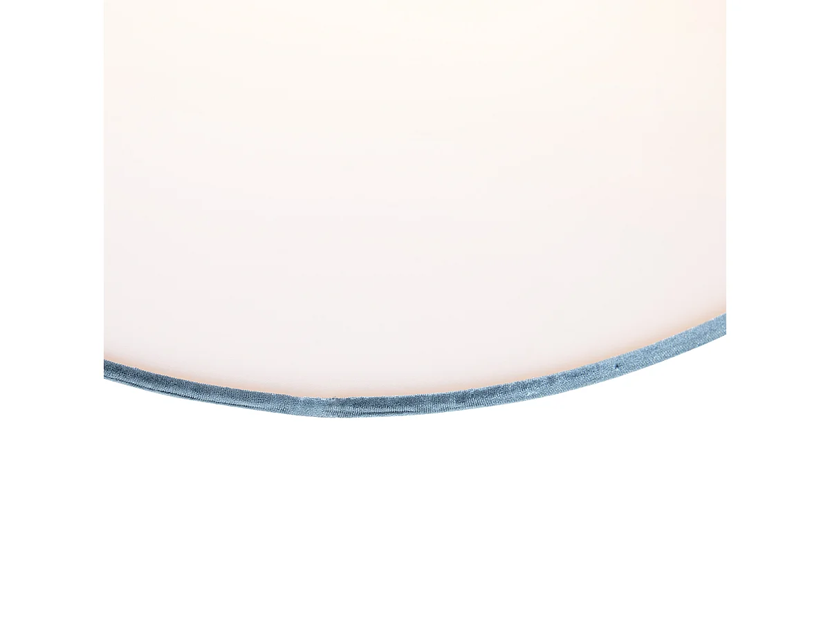 Plafonnier moderne bleu 40 cm avec intérieur doré - Drum