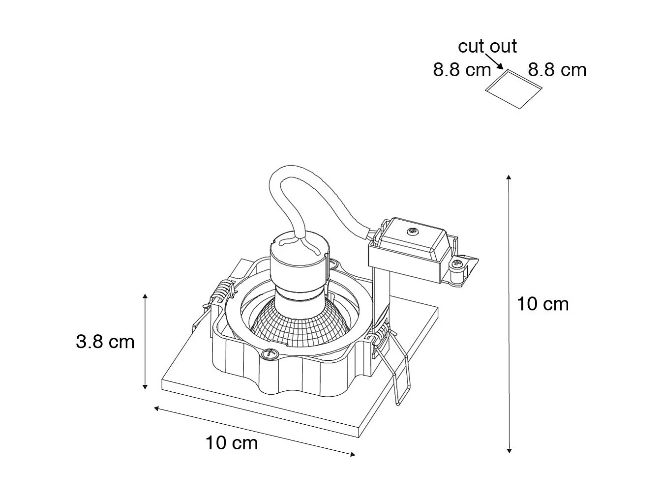 Spot encastré moderne bronze foncé orientable - Qure
