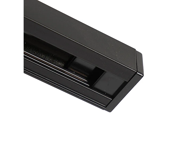 Système sur rail avec 3 spots monophasé noir avec or - Jeana