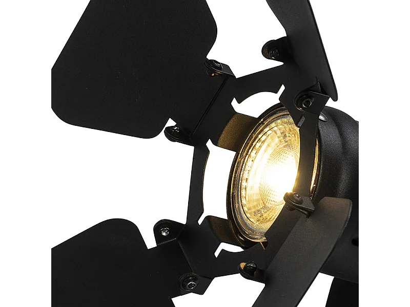 Système sur rail intelligent noir 3 lumières avec Wi-Fi GU10 - Movie