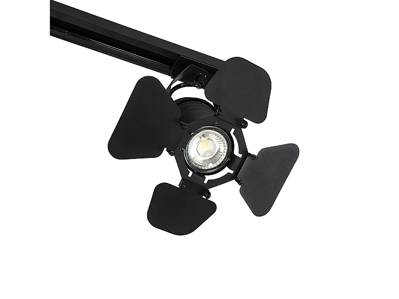 Système sur rail intelligent noir 3 lumières avec Wi-Fi GU10 - Movie