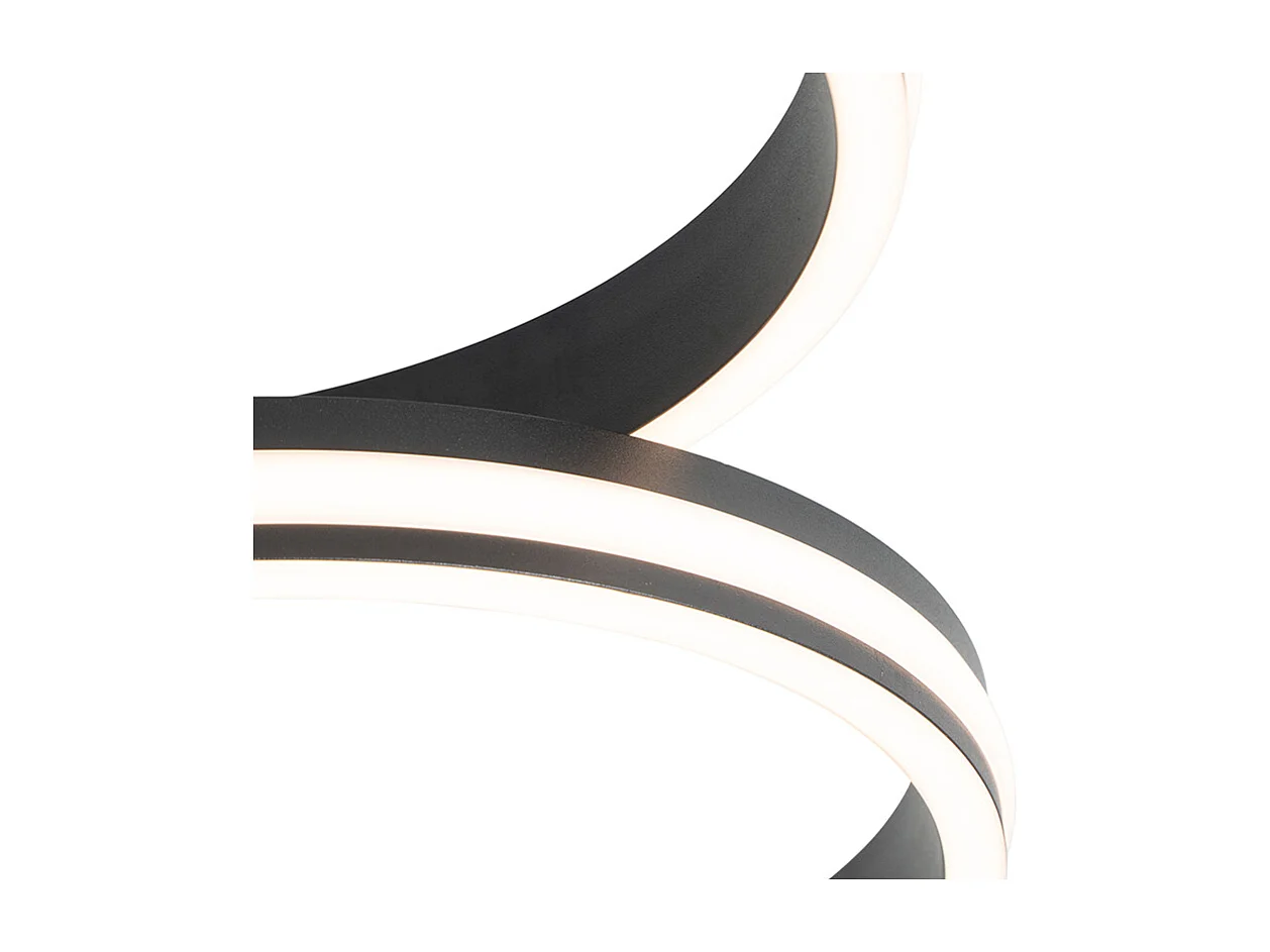 Plafonnier noir avec LED 3 niveaux de luminosité 3 lumières - Navara