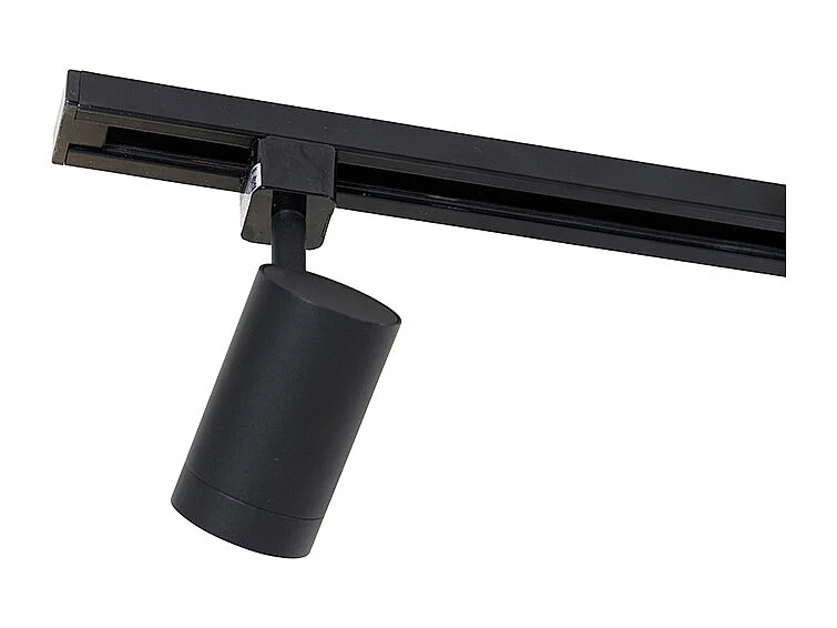 Système sur rail monophasé avec 3 spots et 3 suspensions noires - Cavalux Jeana