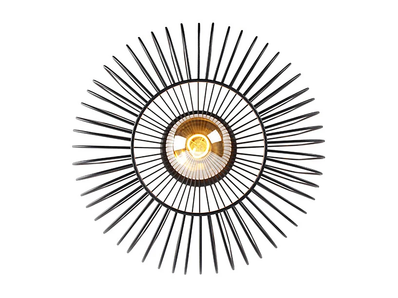 Plafonnier design filaire noir 31,5 cm - Baya