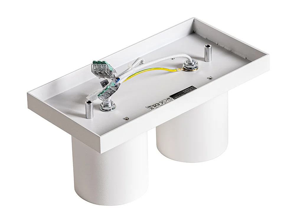 Spot de plafond moderne blanc 2 lumières - Tubo