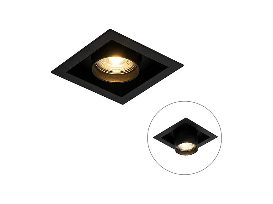 Spot encastré moderne noir orientable - Roof