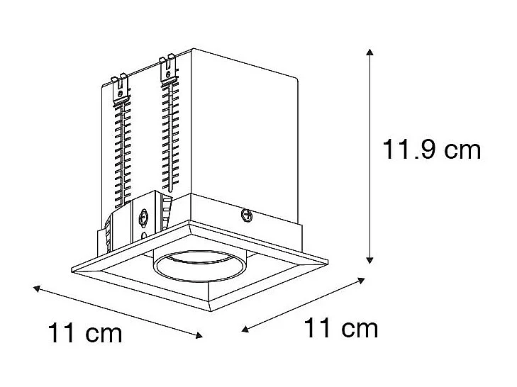 Spot encastré moderne noir orientable - Roof
