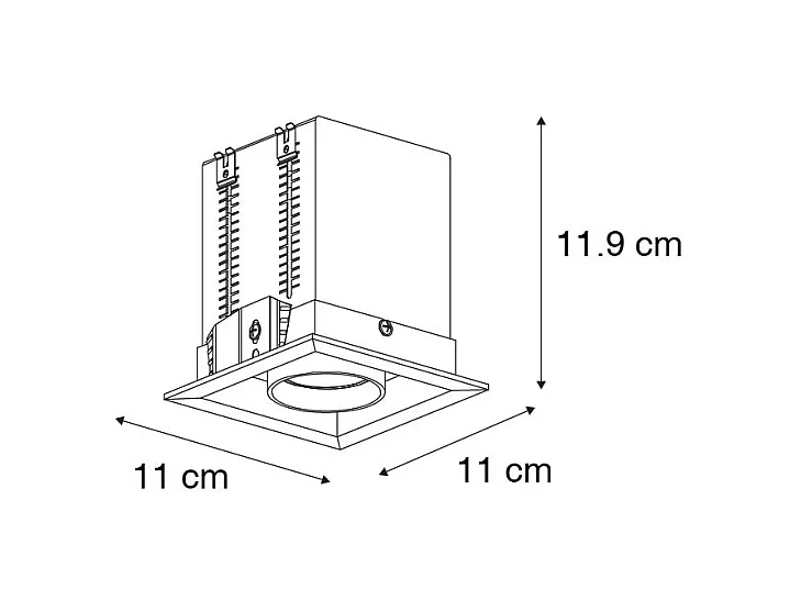 Spot encastré moderne noir orientable - Roof
