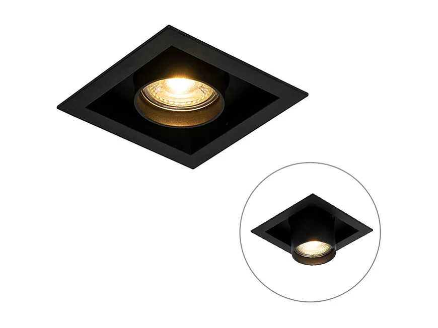 Spot encastré moderne noir orientable - Roof