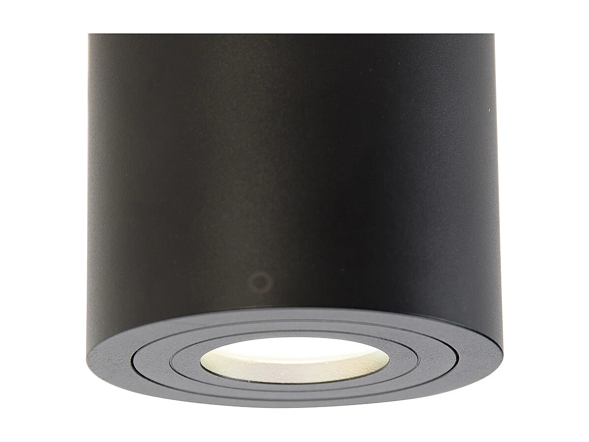 Spot de salle de bain intelligent noir rond IP44 avec Wifi GU10 - Capa