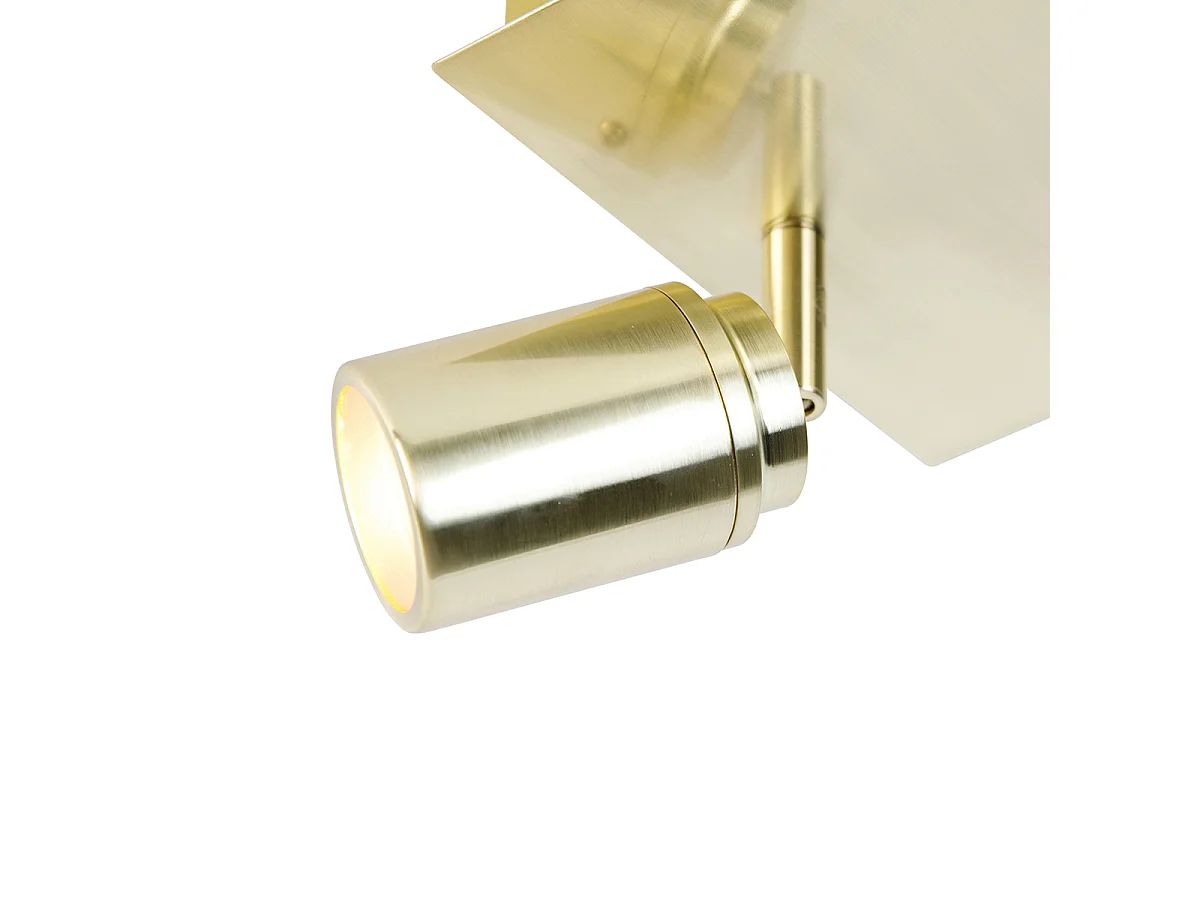 Spot de salle de bain moderne en laiton carré 2 lumières IP44 - Ducha