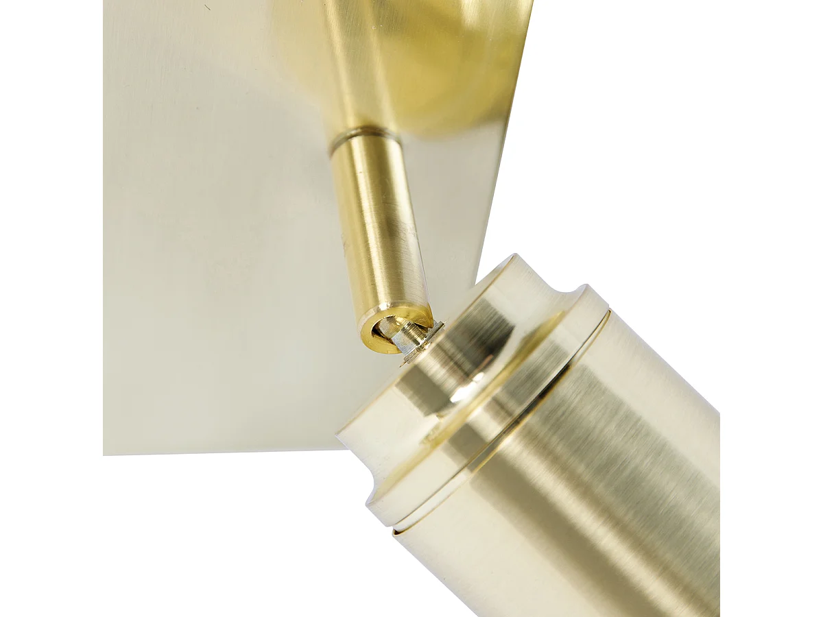 Spot de salle de bain moderne en laiton carré 2 lumières IP44 - Ducha