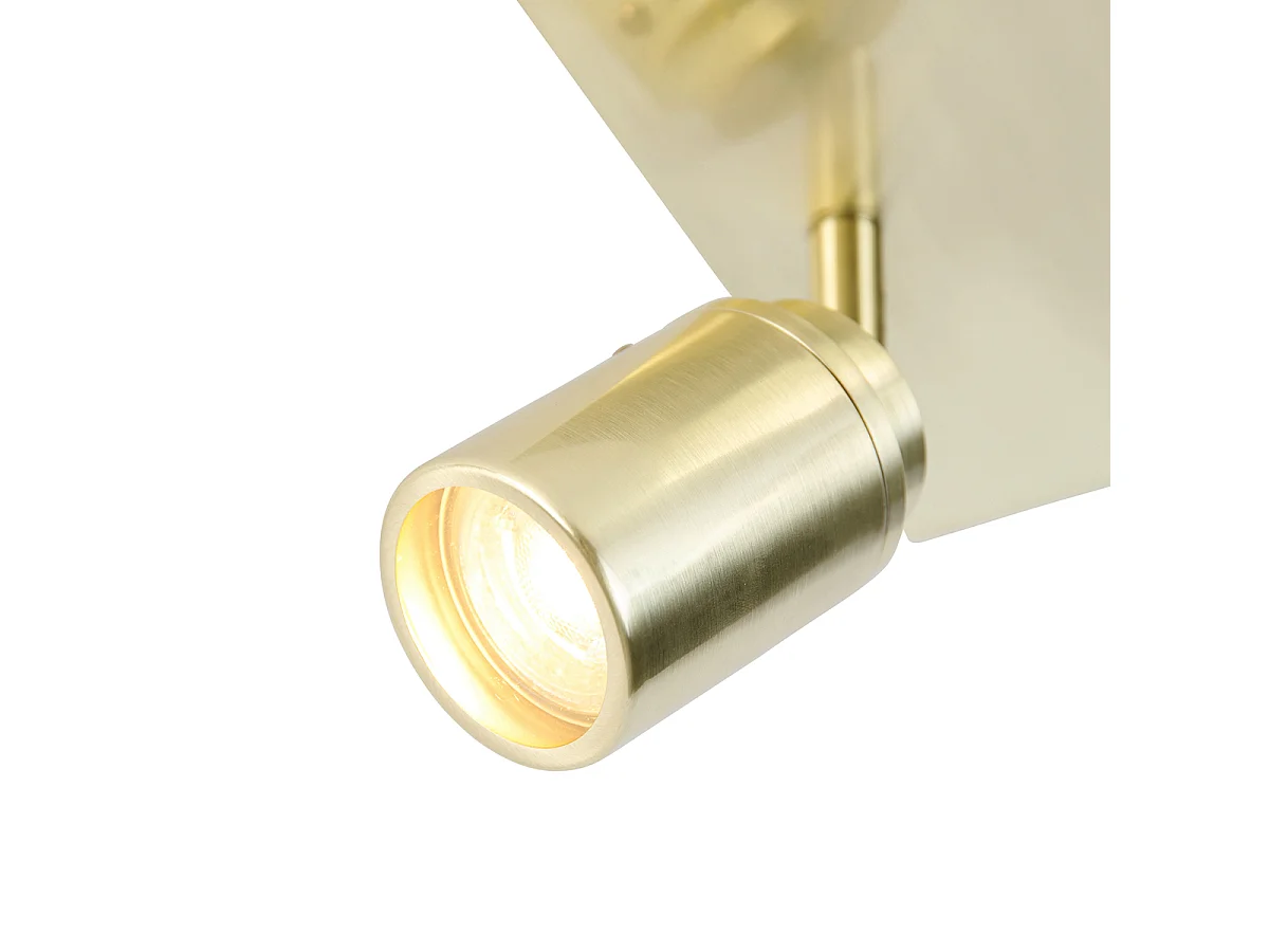 Spot de salle de bain moderne en laiton carré 2 lumières IP44 - Ducha