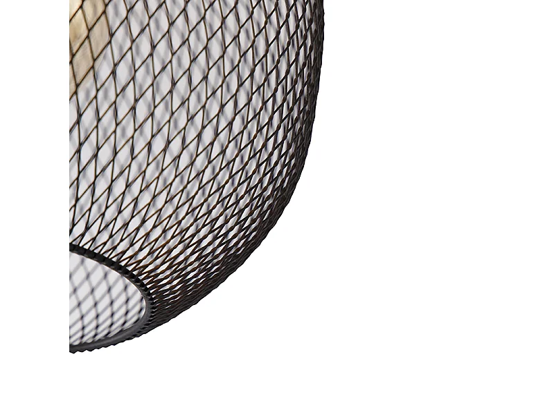 Plafonnier moderne noir 30 cm - Mesh Ball