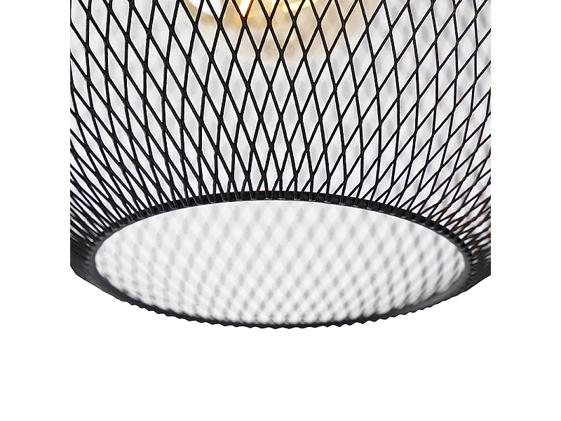 Plafonnier moderne noir 30 cm - Mesh Ball