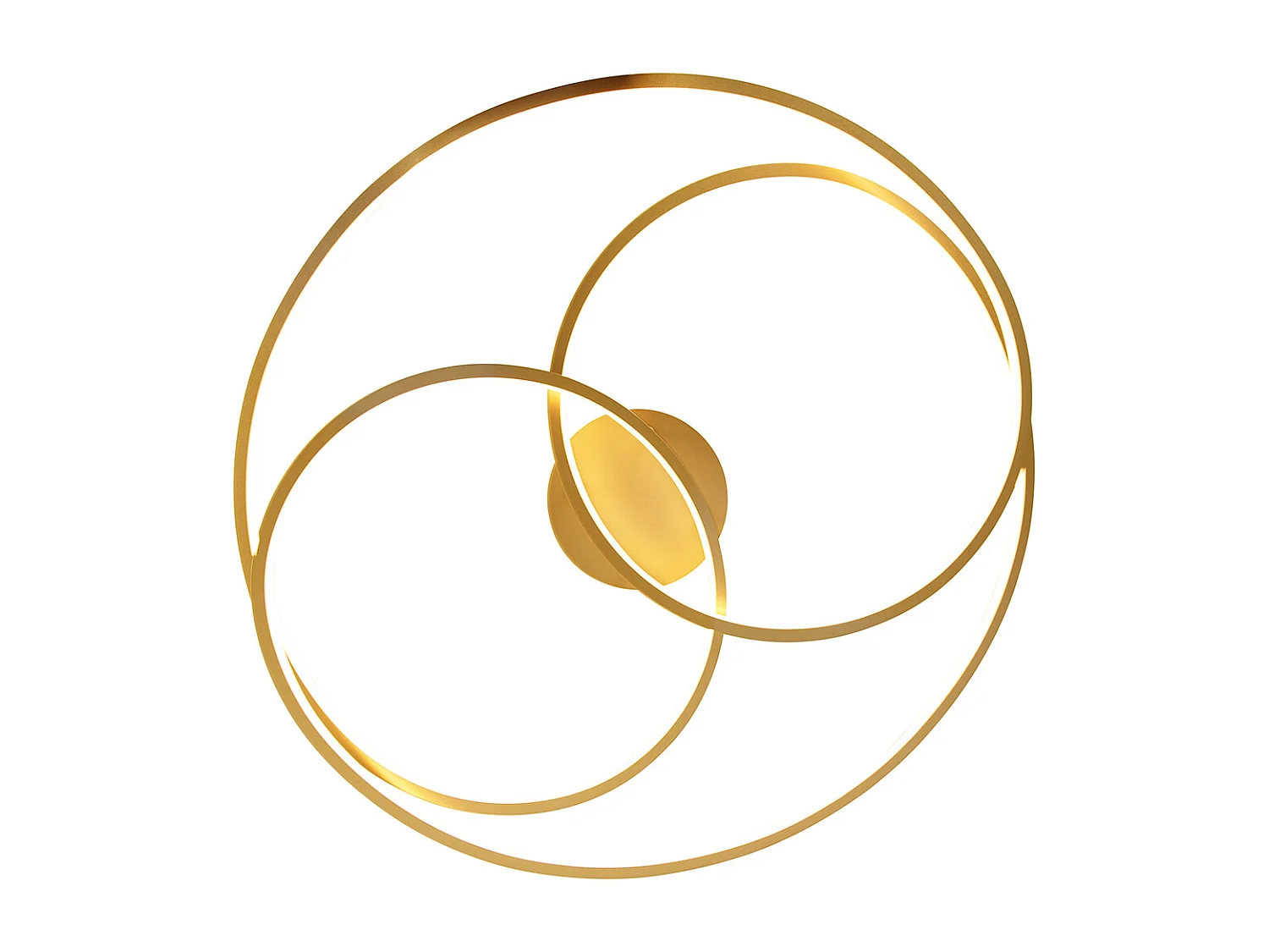 Plafonnier doré 78 cm avec LED à 3 niveaux de luminosité - Rowin