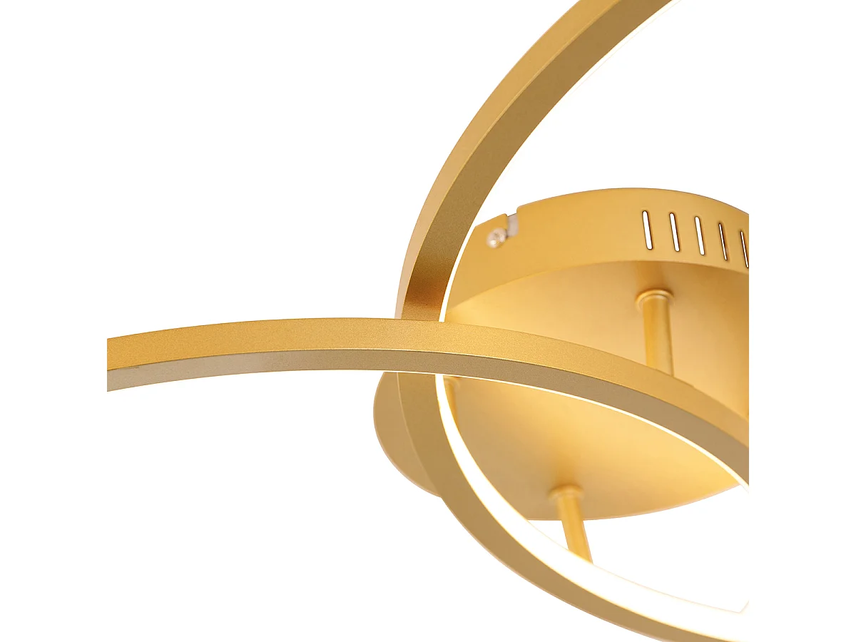 Plafonnier doré 78 cm avec LED à 3 niveaux de luminosité - Rowin