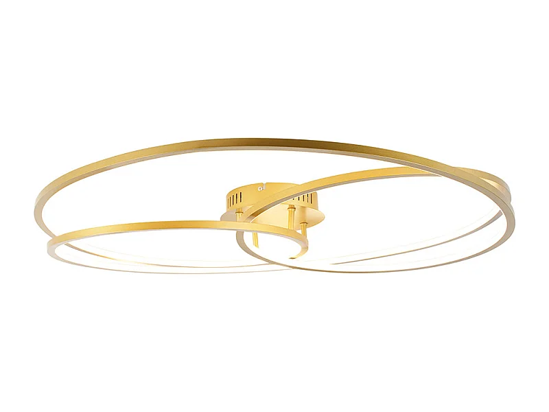 Plafonnier doré 78 cm avec LED à 3 niveaux de luminosité - Rowin
