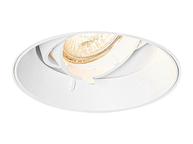 Spot encastré moderne blanc GU10 rond sans enjoliveur - Oneon