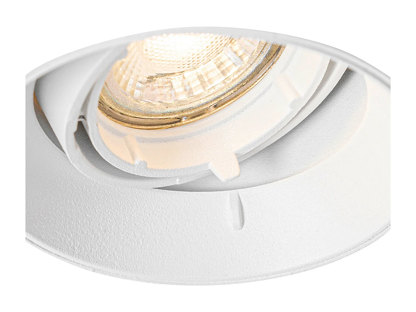 Spot encastré moderne blanc GU10 rond sans enjoliveur - Oneon