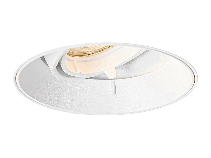 Spot encastré moderne blanc GU10 rond sans enjoliveur - Oneon