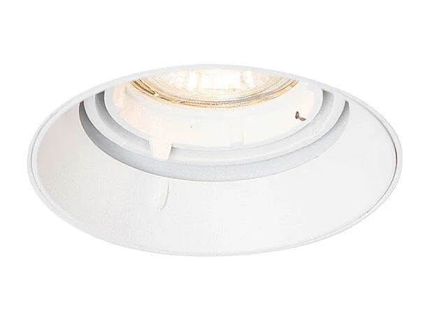 Spot encastré moderne blanc GU10 rond sans enjoliveur - Oneon
