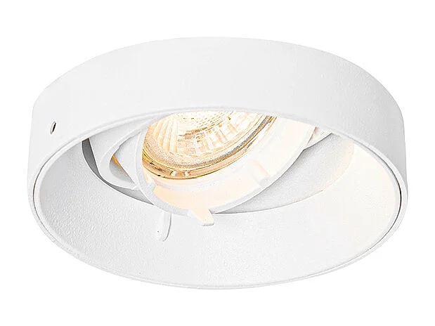 Spot encastré moderne blanc GU10 rond sans enjoliveur - Oneon