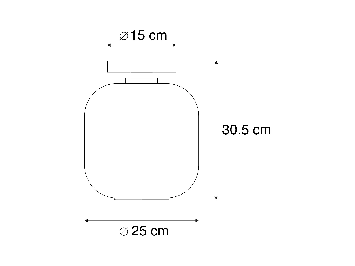 Plafonnier design noir avec or avec verre fumé - Zuzanna