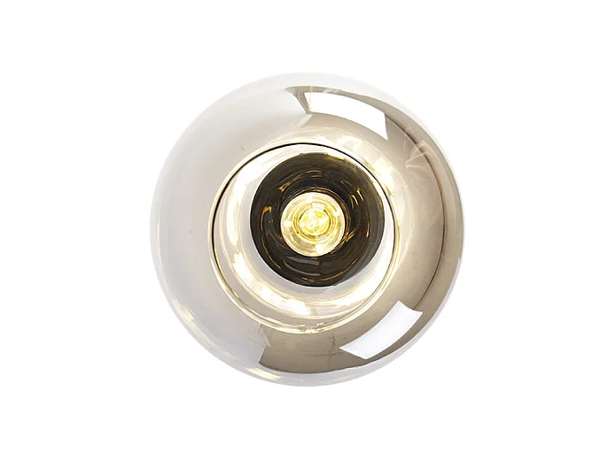 Plafonnier design noir avec or avec verre fumé - Zuzanna