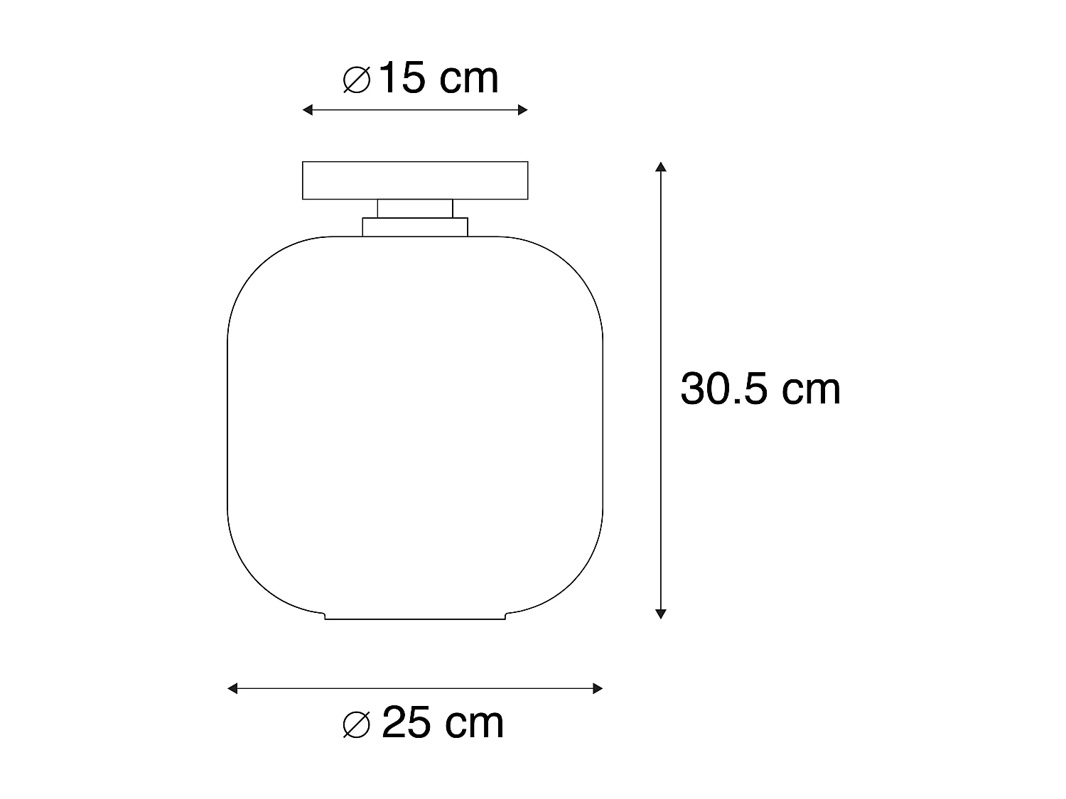 Plafonnier design noir & or avec verre fumé - Zuzanna