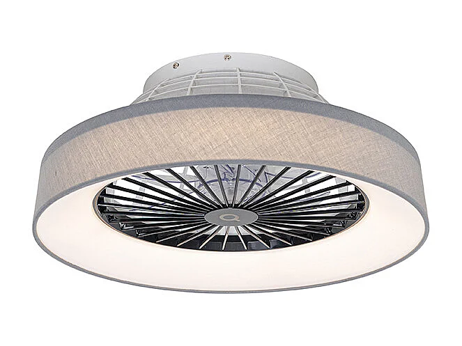 Ventilateur de plafond gris avec LED avec télécommande - Emily