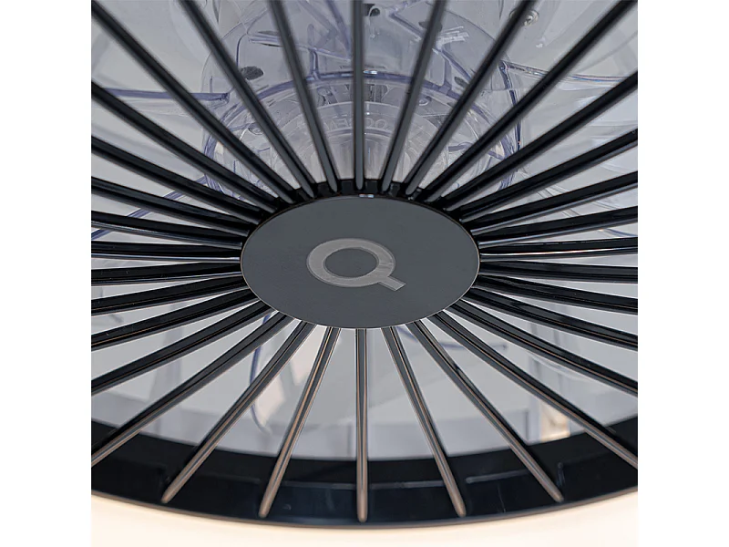 Ventilateur de plafond gris avec LED avec télécommande - Emily