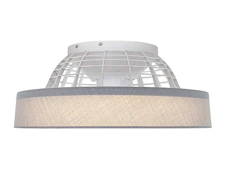Ventilateur de plafond gris avec LED avec télécommande - Emily