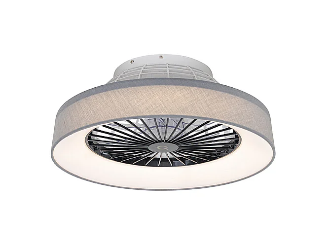 Ventilateur de plafond gris avec LED avec télécommande - Emily