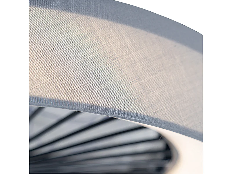 Ventilateur de plafond gris avec LED avec télécommande - Emily
