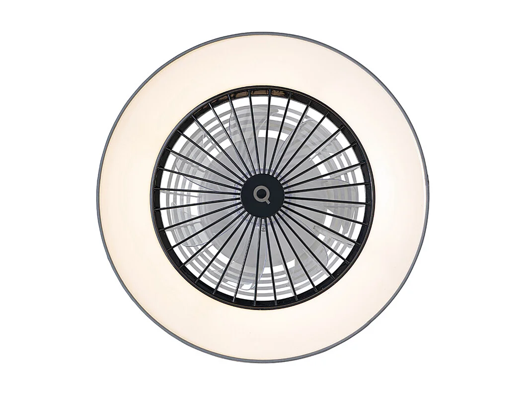 Ventilateur de plafond gris avec LED avec télécommande - Emily
