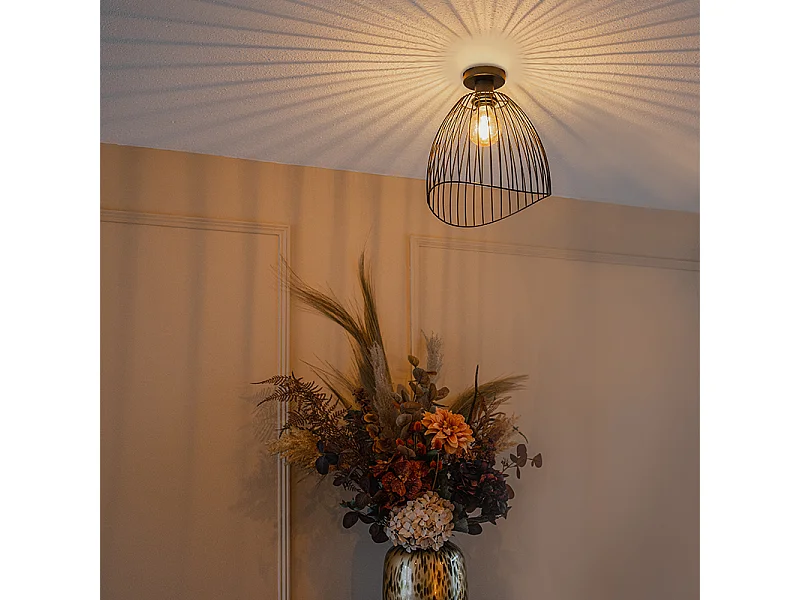 Plafonnier design noir 29 cm - Pua