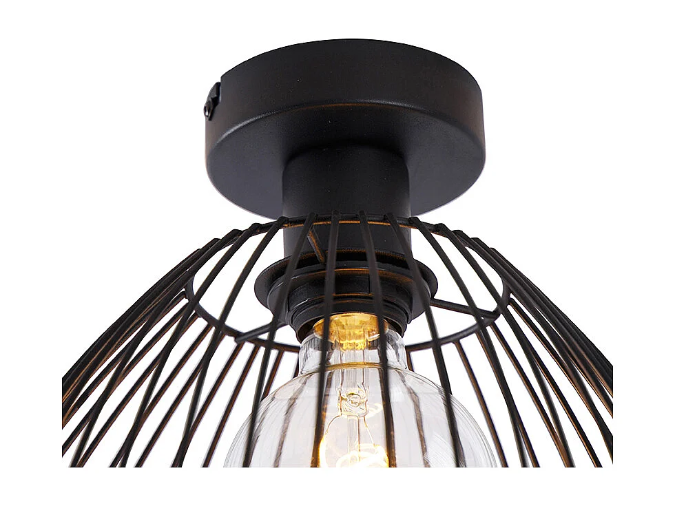 Plafonnier design noir 29 cm - Pua